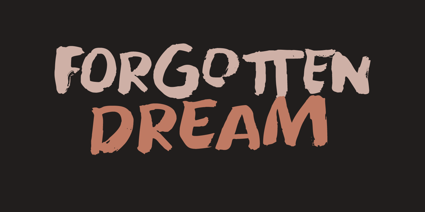 Font Forgotten Dream